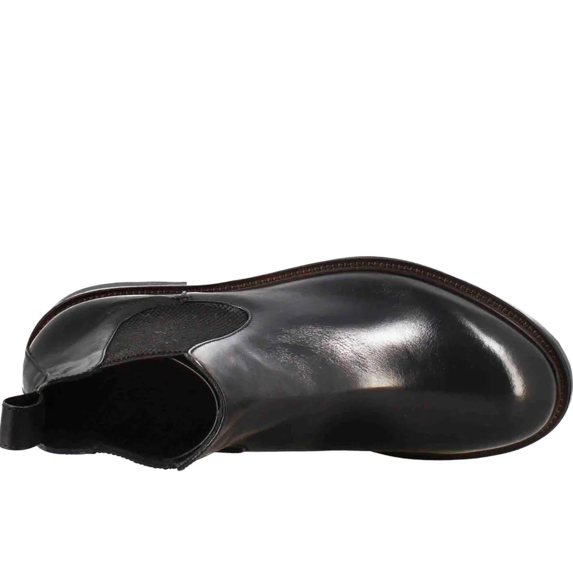 Stivaletto Chelsea Diver Da Uomo In Pelle Lavata Colore Nero