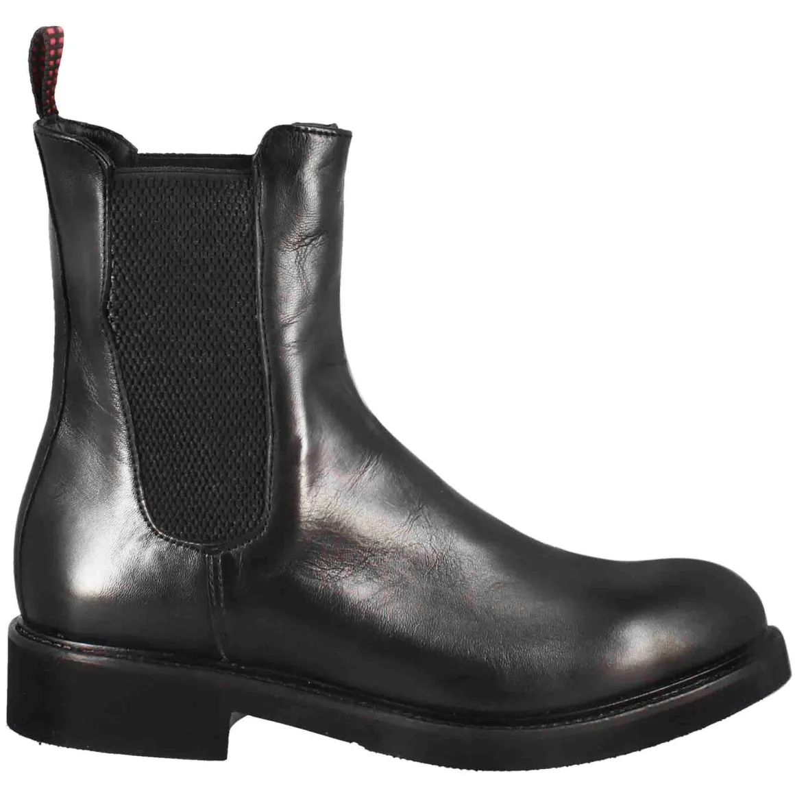 Stivaletto Chelsea Paupa Da Donna In Pelle Lavata Colore Nero