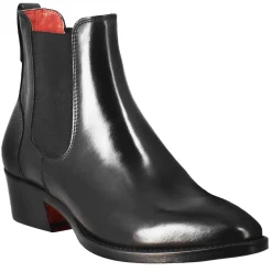 Stivaletto Da Donna Chelsea Liscio Con Tacco Medio In Pelle Colore Nero