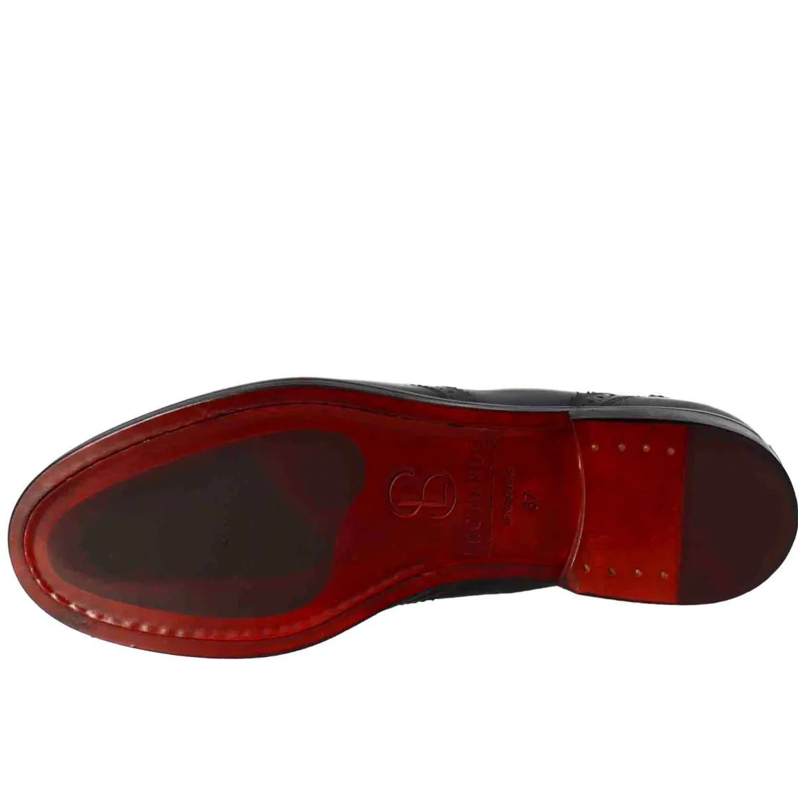 Stivaletto Da Donna Chelsea Con Dettagli Brogue In Pelle Blu
