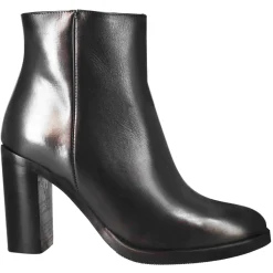 Stivaletto Da Donna Liscio Con Tacco Alto In Pelle Colore Nero