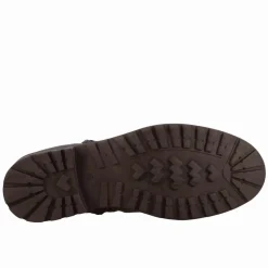 Stivaletto Da Uomo Con Arricciatura In Pelle Colore Marrone Scuro