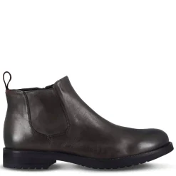 Stivaletto Da Uomo In Pelle Colore Nero E Suola In Gomma