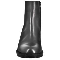 Stivaletto Diver Basso Da Donna Con Tacco In Pelle Lavata Colore Nero
