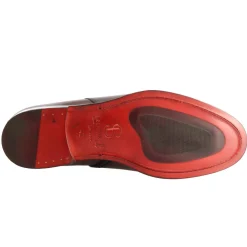 Stivaletto Elegante Alla Caviglia Da Uomo In Pelle Liscia Colore Marrone Scuro