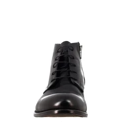 Stivaletto Nero Vintage Elegante Da Uomo In Pelle