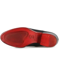 Stivaletto Sopra Alla Caviglia Stile Texano Da Donna In Pelle Colore Nero