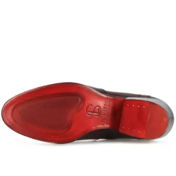 Stivaletto Stile Texano Asimmetrico Da Donna In Pelle Colore Bordeaux