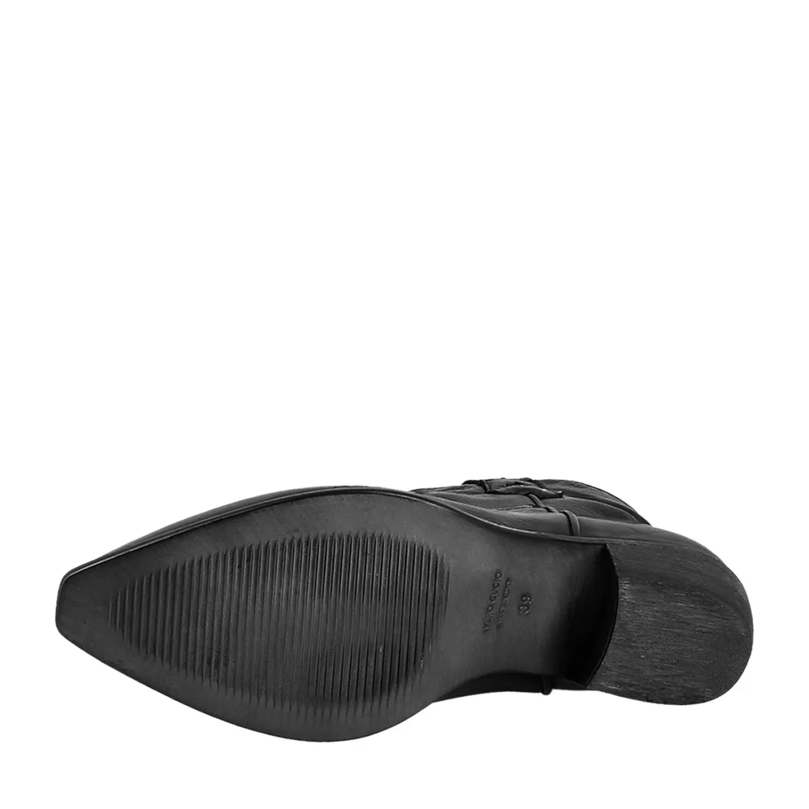 Stivali Texani Bassi Da Donna Sfoderati In Pelle Vintage Nera